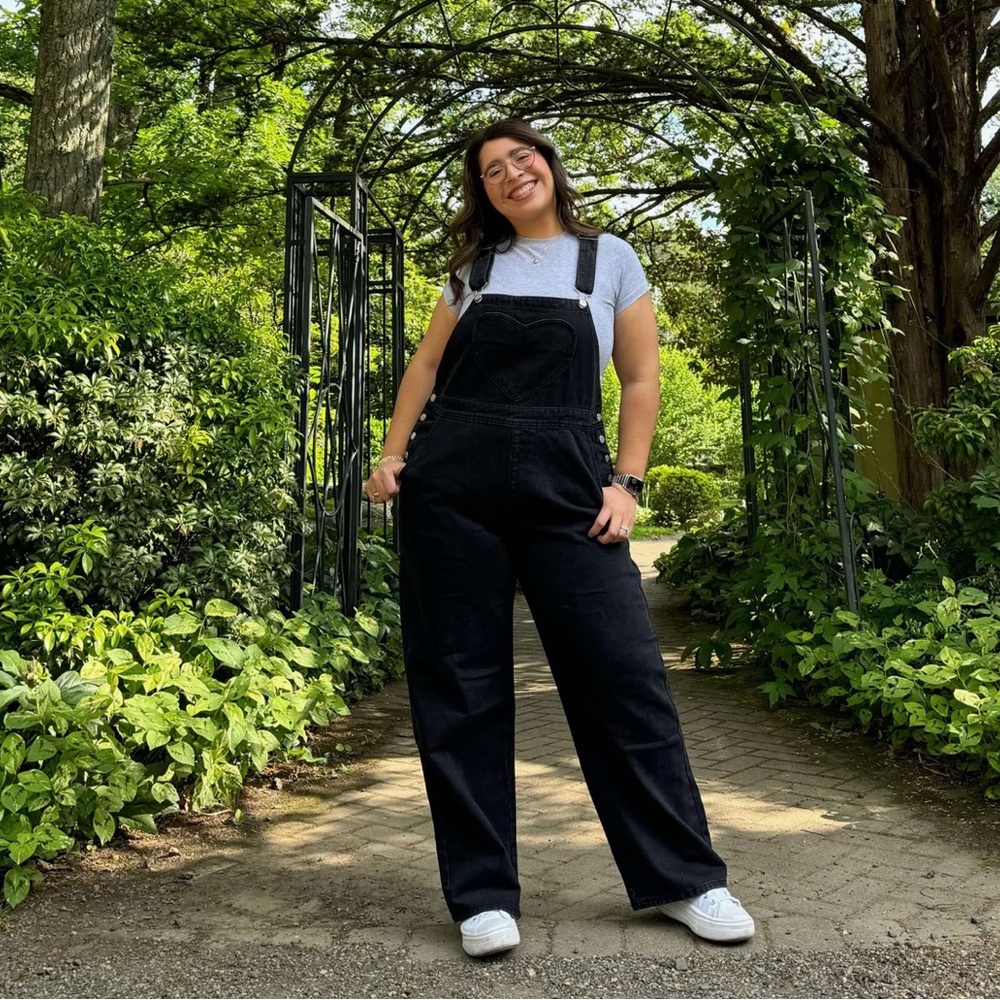 Stylish Black Women's Denim Overalls